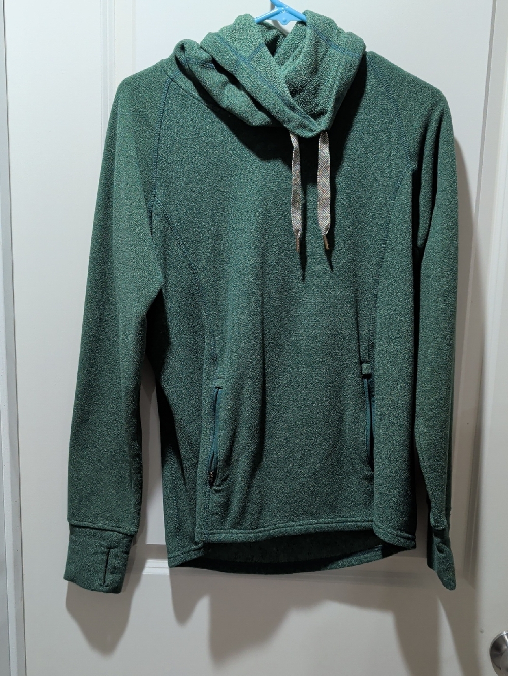 Women's Hooded Pullover Sweater - Forest Green